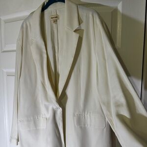 Cream Open Edit Women's Oversized Blazed Size XL
